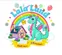 Lala Land logo — friendly dragon under a rainbow
